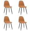 vidaXL Eetkamerstoelen 2 st 45x53,5x83 cm kunstleer lichtbruin