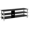 vidaXL Tv-meubel 120x40x40 cm gehard glas zwart