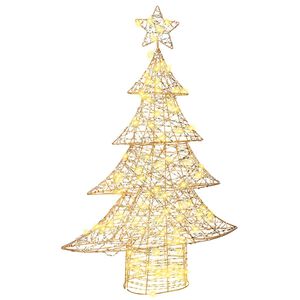 vidaXL Kerstboom met 120 LED Warmwit 120 cm PET