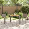 vidaXL Tuin Eetset 3 pcs Grijs poly rattan