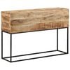 vidaXL Wandtafel 110x30x75 cm massief ruw mangohout en ijzer