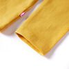 Kindershirt met lange mouwen 128 donker okerkleurig