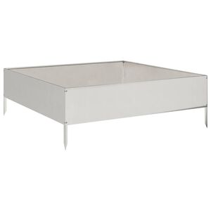 vidaXL Plantenbak verhoogd 100x100x33,5 cm roestvrijstaal