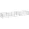 vidaXL Hondenkennel 5 m&sup2; staal zilverkleurig