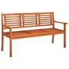 vidaXL Driezits tuinbank 150 cm massief eucalyptushout
