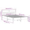 vidaXL Bedframe zonder matras massief grenenhout wit 135x190 cm