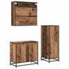 vidaXL Badkamermeubelset met lade 3 pcs Oud Hout Bewerkt hout