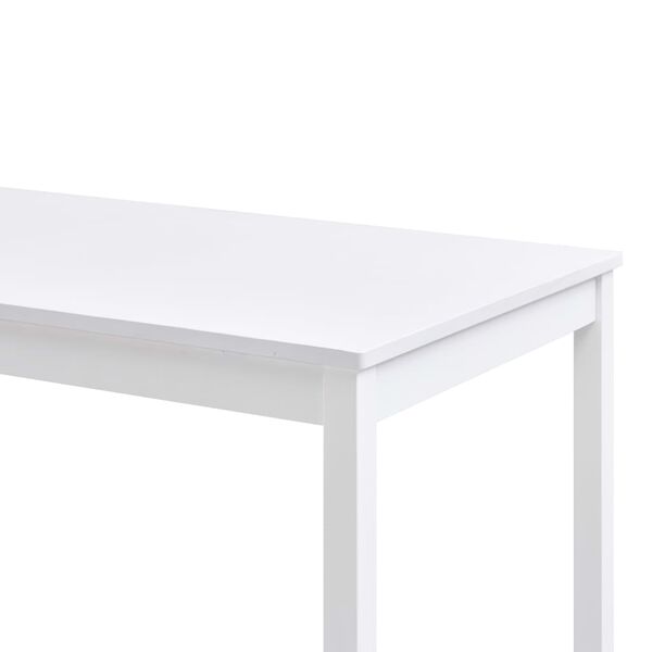 vidaXL Eettafel 140x70x73 cm grenenhout wit
