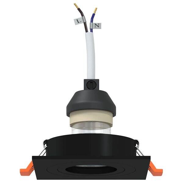 vidaXL Spotje 12 pcs Zwart 9 x 9 x 2 cm Aluminium