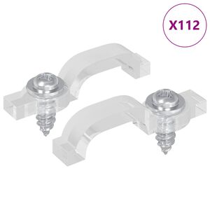 vidaXL LED Strip Clips 2 pcs Doorzichtig 23,8 x 7,3 x 4,3 mm