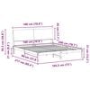 vidaXL Bedframe Bruin en taupe 180 x 200 cm Massief grenenhout