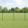 vidaXL Hek met Paal Groen 1 x 25 m Staal en PVC