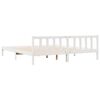 vidaXL Bedframe extra lang zonder matras grenenhout wit 180x220 cm