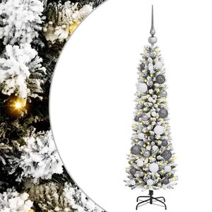 vidaXL Kunstkerstboom met 150 LED Wit 120 cm PVC en Metaal en Plastic