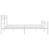 vidaXL Bedframe met hoofd- en voeteneinde metaal wit 193x203 cm