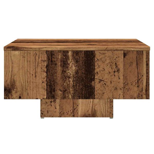 vidaXL Salontafel 60x60x31,5 cm bewerkt hout oud houtkleurig