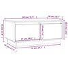 vidaXL Salontafel 80x50x35 cm massief grenenhout