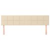 vidaXL Hoofdborden 2 st 80x5x78/88 cm stof crèmekleurig