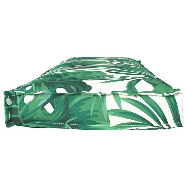 vidaXL Palletkussen voor bank Bladpatroon 140 x 40 x 8 cm Oxford stof