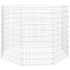vidaXL Vrije uitloop dierenverblijf 8 panelen 54x100 cm gegalvaniseerd ijzer