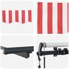 vidaXL Inklapbaar Zonnescherm Rood en Wit 600 &times; 300 cm
