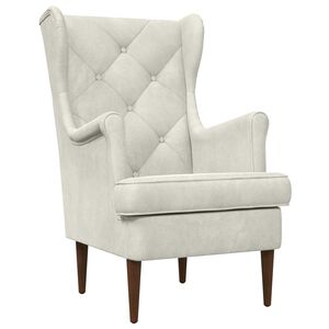 vidaXL Fauteuil Cr&egrave;mekleurig Fluweel