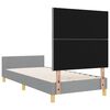 vidaXL Bedframe met hoofdeinde Lichtgrijs 90 x 200 cm Stof