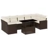 vidaXL 8-delige Loungeset met kussens poly rattan bruin