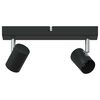 vidaXL Plafondspot met schijnwerpers Zwart 26 x 6,5 x 11,5 cm Metaal