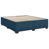 vidaXL Boxspring met matras fluweel blauw 180x200 cm