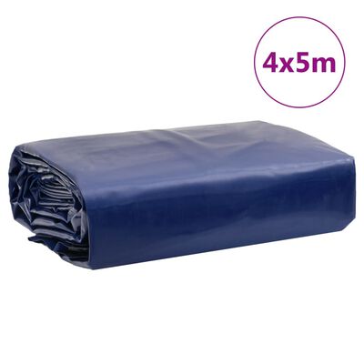 vidaXL Dekzeil 650 g/m² 4x5 m blauw