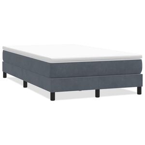 vidaXL Boxspring zonder matras fluweel donkergrijs 120x210 cm