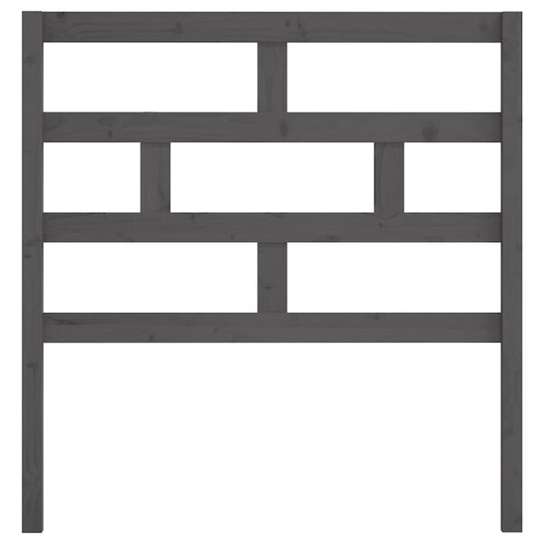vidaXL Hoofdbord 81x4x100 cm massief grenenhout grijs