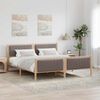 vidaXL Bedframe Bruin en taupe 180 x 200 cm Massief grenenhout