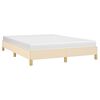vidaXL Bedframe zonder matras stof cr&egrave;mekleurig 140x190 cm