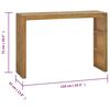 vidaXL Wandtafel 110x35x75 cm massief teakhout