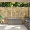 vidaXL Tuinbank met kussen 110x40x44 cm poly rattan grijs