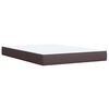 vidaXL Boxspring met matras stof donkerbruin 140x190 cm
