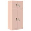 vidaXL Opbergkast 2 st Roze 60 x 40 x 130 cm Staal Vergrendelbaar