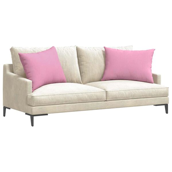 vidaXL Sofa Kussens 2 stuks Roze 70 x 50 cm Stof