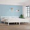 vidaXL Bedframe massief hout wit 180x200 cm