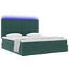 vidaXL Opbergbed met LED met matras Donkergroen 180 x 200 cm Fluweel