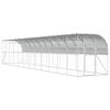 vidaXL Kippenhok Tegen de Muur zilver 600 x 150 x 215 cm