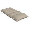 vidaXL Stoelkussens 4 st lage rug oxford stof taupe