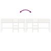 vidaXL Kinderhoogslaper met ladder 90x200 cm massief grenenhout wit