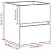 vidaXL Badkamerwastafelkast Zwart Eiken 41x38,5x45 cm Bewerkt Hout