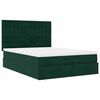 vidaXL Ottoman bed met matrassen 140x190cm fluweel donkergroen