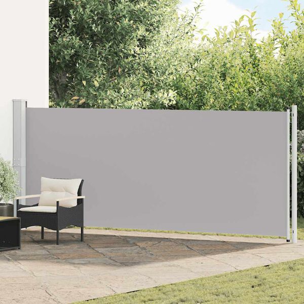 vidaXL Tuinscherm uittrekbaar 600x160 cm grijs