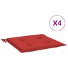 vidaXL Tuinstoelkussens 4 st 40x40x4 cm oxford stof rood