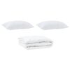 vidaXL Dekbed met kussen 3 pcs Wit Microfibre